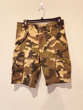 H&M Men's Camouflage Cargo Shorts Cotton Summer Outdoor Comfy Classic Durable